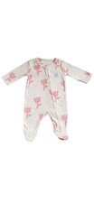 Baby Girla Fleece All In One Wit h 2 Way Zip Fasstening   3-6 Months