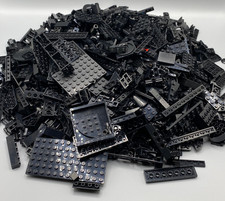 LEGO BLACK MIXED BRICKS ~1KG 1000G Bundle JOBLOT BULK Spares Extras Repairs