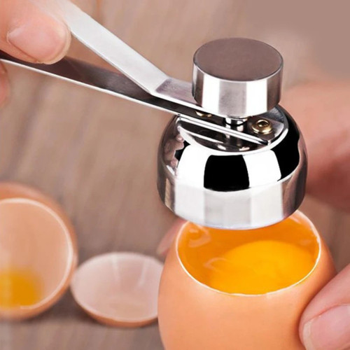 Stainless steel egg topper - stainless,