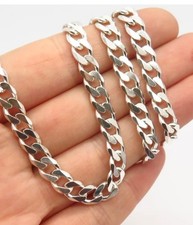 Men’s Sterling Silver 925 Curb Chain Necklace  30"/76cm x 12mm Boxed