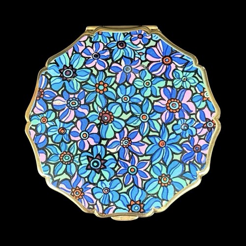 Stratton floral powder compact - stratton,