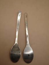 Antique / Vintage Solid Silver Snuff / Spice Spoons - Cayenne Pepper