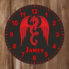 Red Dragon Kids Clock -