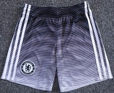 Chelsea FC Adidas 2015 16 3rd Third Kit Shorts / Black Grey / Age 7 8 Years