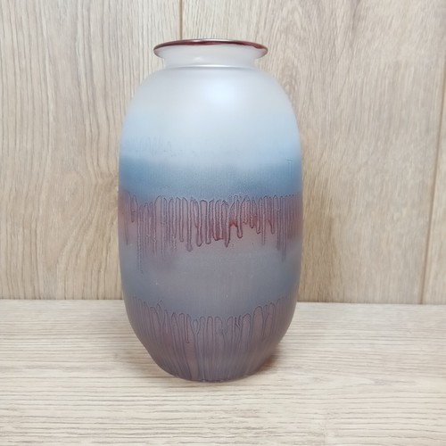 Goebel glass vase 70s - vase, frosted