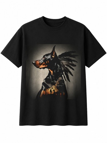 Double exposure doberman with - doberman,