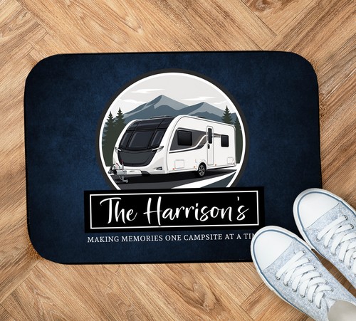 Personalised caravan door mat - personalised,