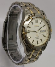 Vtg 1996 Seiko Kinetic Titanium 5M43-0C00 Luminous Dial 38mm Quartz Gents Watch