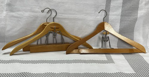 Vintage wooden suit - , hangers