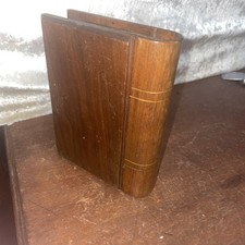 Vintage Carved Book Stash Money Box12x16x13cm