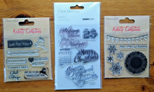 3 x Christmas Clear Acrylic Stamp Sets Joblot Kaisercraft Dovecraft Freepost