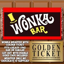 Wonka Chocolate Bar Wrapper + Golden Ticket Willy Easter Treasure Hunt Scavenger