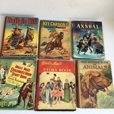 Vintage 1950s Buffalo Bill Daily Mail Kit Carson Uncle Mac x6 Books CH