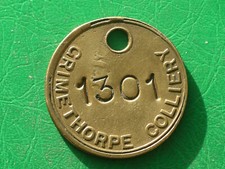 Grimethorpe colliery N.Yorks. brass embossed pit check miners mining token tally