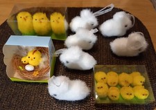Bundle Easter Decorations 13 Chicks & 6 Bunnies (1 Chick in Nest) 