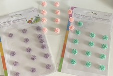 Dovecraft Craft Adhesive Embellishments - Roses