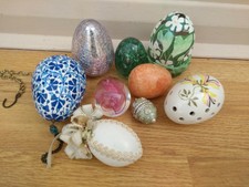 Mixed bundle of 9 ornamental eggs. Easter decoration!