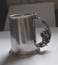 Royal Selangor Pewter Tankard with Teddy Bear on Handle 8cm Tall