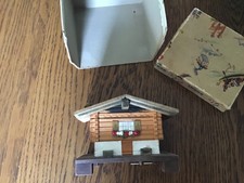 Vintage Swiss Chalet - Cabin Wooden - Lador Music Box Switzerland - Working