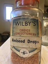 orignal vintage retro glass sweet jar