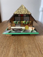 Vintage Wooden Chalet Music Box Swiss Movement
