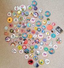 Vintage Old Retro and Modern Joblot Badges  Buttons Assorted Job Lot x 100 