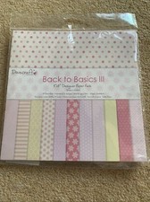 Dovecraft Back to Basics 8x8” Designer Paper Pack Scrapbooking 38 papers