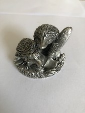 Vintage 1994 Royal Selangor Hedgehogs Pewter Figurine