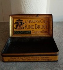 Antique Tin - A.Baker & Co.Ltd. King Bruce Gold Flake Cigarettes  - c1905