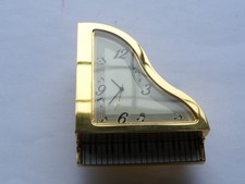 Old Fashioned Quartz Collectors Miniature Desk Clock opening grand piano clock