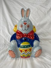 Novelty Easter Bunny Cookie Jar - Rayware - Vintage Collectible Retro Sweet Jar