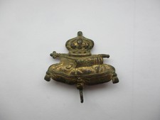 MILITARY ARMY OFFICERS CREST ? WW1 WW2 KINGS GUARD ? OLD VINTAGE Pin Badge 99p