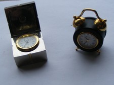 Old Fashioned Quartz Collectors Miniature Desk Clocks boxed gift and alarm clock