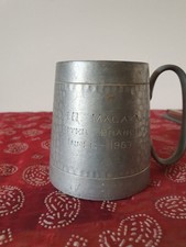 Vintage Pewter Malaya Royal Selangor Malaya Mini Tankard 1957