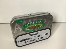 Amber Leaf Silver Tobacco Cigarette Tin Rare (Irish)