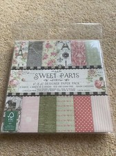 Scrapbooking papers Dovecraft Sweet Paris 6x6” Designer Paper Pack 63 sheets