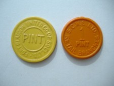 TWO VINTAGE  SCOTTISH MILK TOKENS