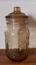 Retro 1970s Fidenza Italy Cookie/Sweets Jar. Smoked Glass. Excellent Condition