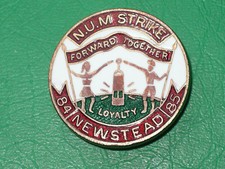 Newstead colliery Notts. 1984-85 NUM strike badge union pit check mining token