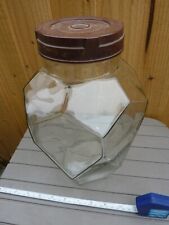 Rare 1930s British Vintage Original Glass Sweet Shop Storage Jar Bakelite Lid