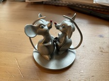 Vintage Royal Selangor pewter mice statue
