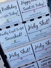 Novelty funny gift for birthday card friend mum dad dog cat wish bracelet rude 