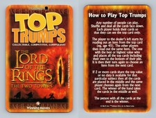 Title Card - Lord Of The Rings The Two Towers 2002 Top Trumps Card