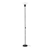 MAC TAGARP Floor White Uplighter Light Eye Protection Modern Reading Standing Lamp for Living Room, Bedroom, Bedside, Office, Study, Standard Tall Floor Lamp Black & White, 180 CM