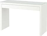 ZRIZAURA MALM Large Bedroom White IKEA Dressing Table with glasstop, 120x41 – Vanity Desk with 1 Drawer. Bedroom makeup desk/table-