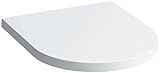 Laufen Kartell Toilet Seat, White, D-Shaped, Automatic Soft-Close Mechanism, Removable, 445 mm x 375 mm x 35 mm