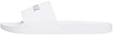 Tommy Hilfiger Men’s Print Tumble Slides with Logo, White (White), 9