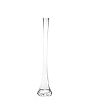Floralcraft® 50cm Hollow Narrow Glass Lily Vase – Clear Round Bottom Glass Wedding Table Centerpiece Display