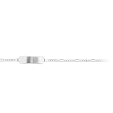 ID Band Figaro 1.90 mm 925 Silver White 14 cm, Silver