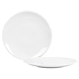 Kahla P506188 2 Pack Large Round Dinner Plates, 26 cm Diameter Plate, Stackable Dinnerware, Easy to Store, Dishwasher/Microwave Safe, White